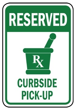 Curbside Pickup Sign RMS Pharmacy POS