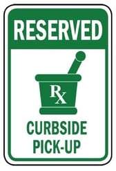 Curbside Pickup Sign RMS Pharmacy POS
